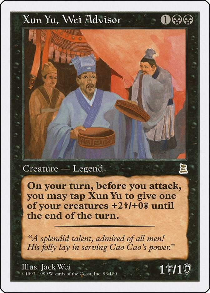 Xun Yu, Wei Advisor 93 card from Portal Three Kingdoms