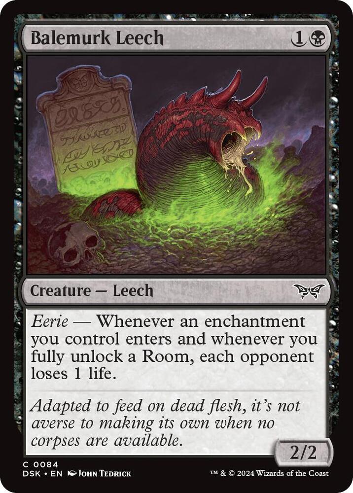 Balemurk Leech 84 card from Duskmourn: House of Horror
