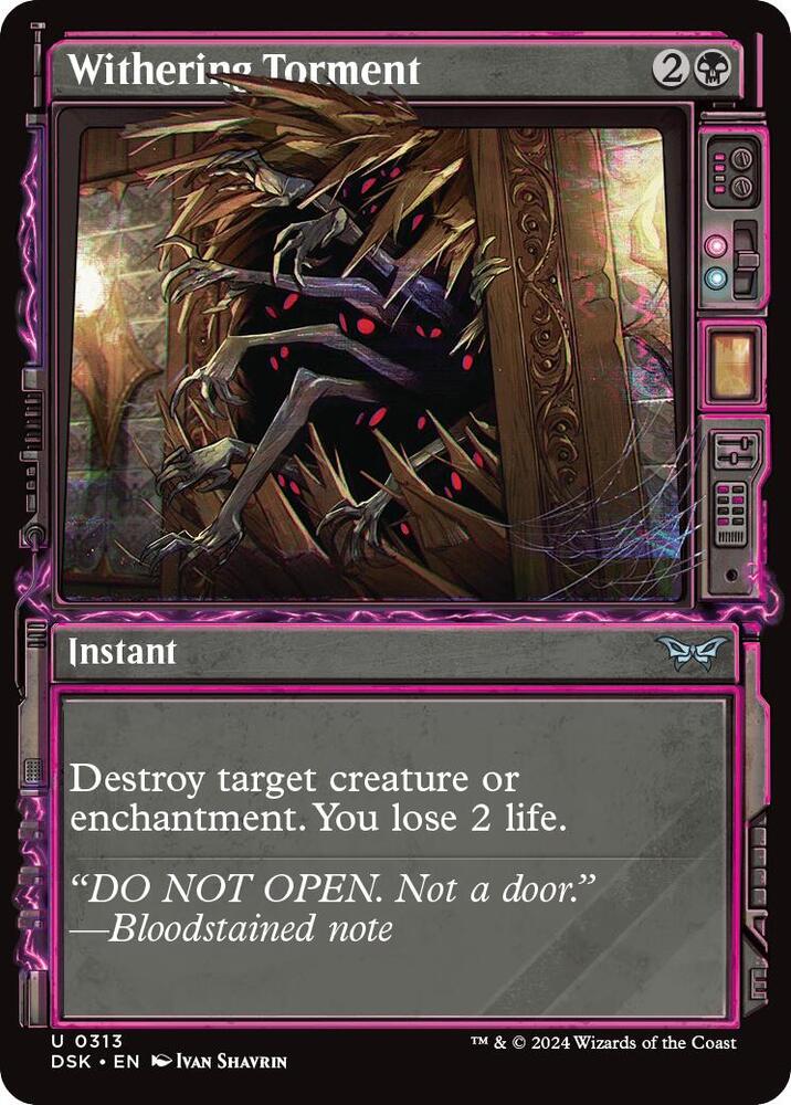 Withering Torment (Showcase) 313 card from Duskmourn: House of Horror