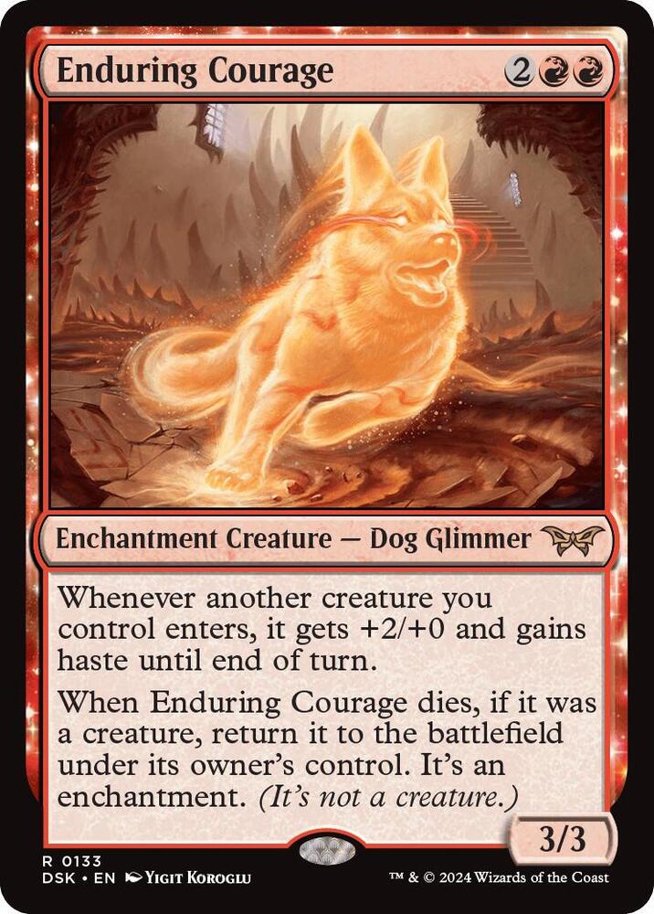 Enduring Courage 133 card from Duskmourn: House of Horror
