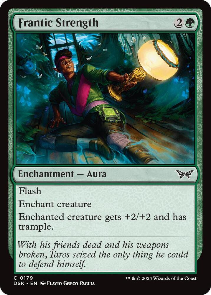 Frantic Strength 179 card from Duskmourn: House of Horror