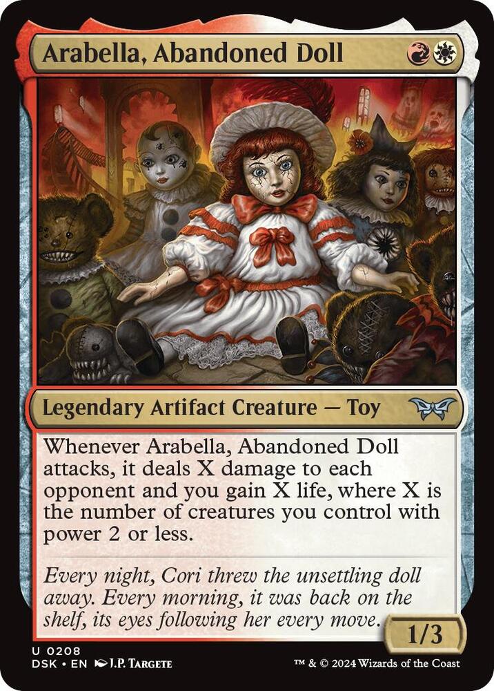 Arabella, Abandoned Doll 208 card from Duskmourn: House of Horror