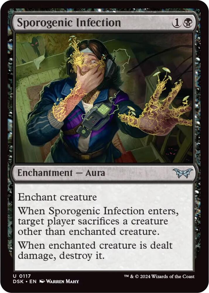 Sporogenic Infection 117 card from Duskmourn: House of Horror