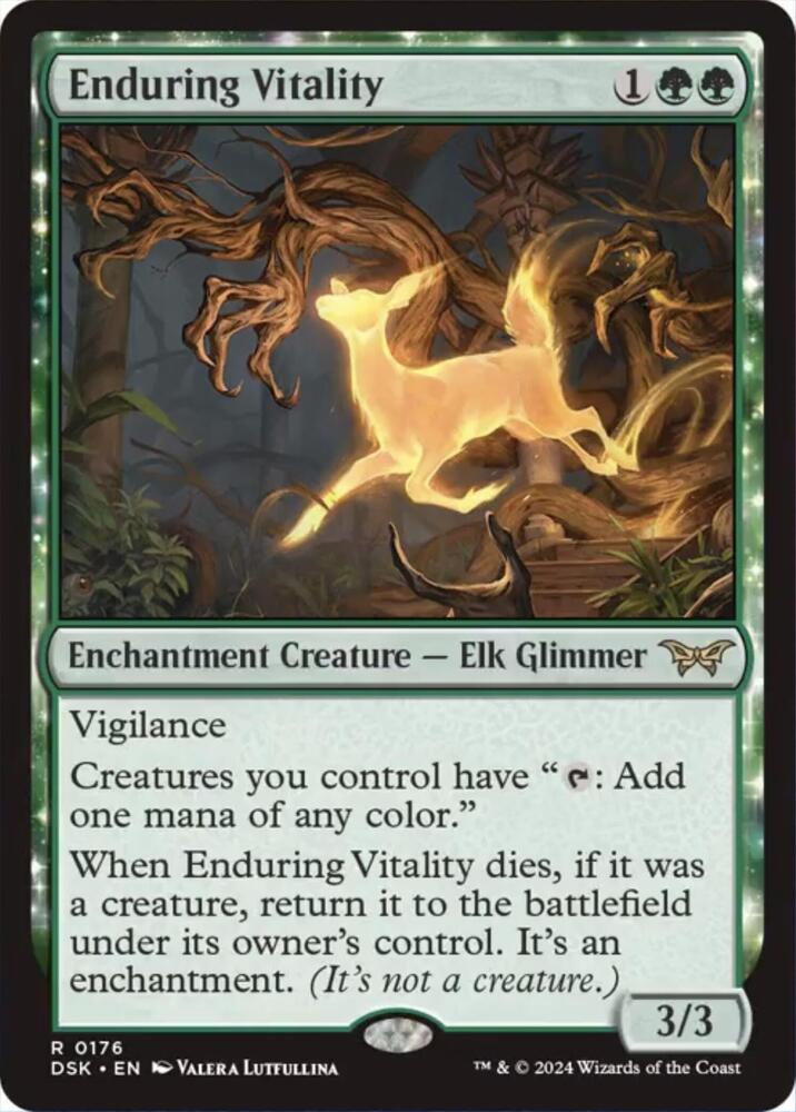 Enduring Vitality 176 card from Duskmourn: House of Horror