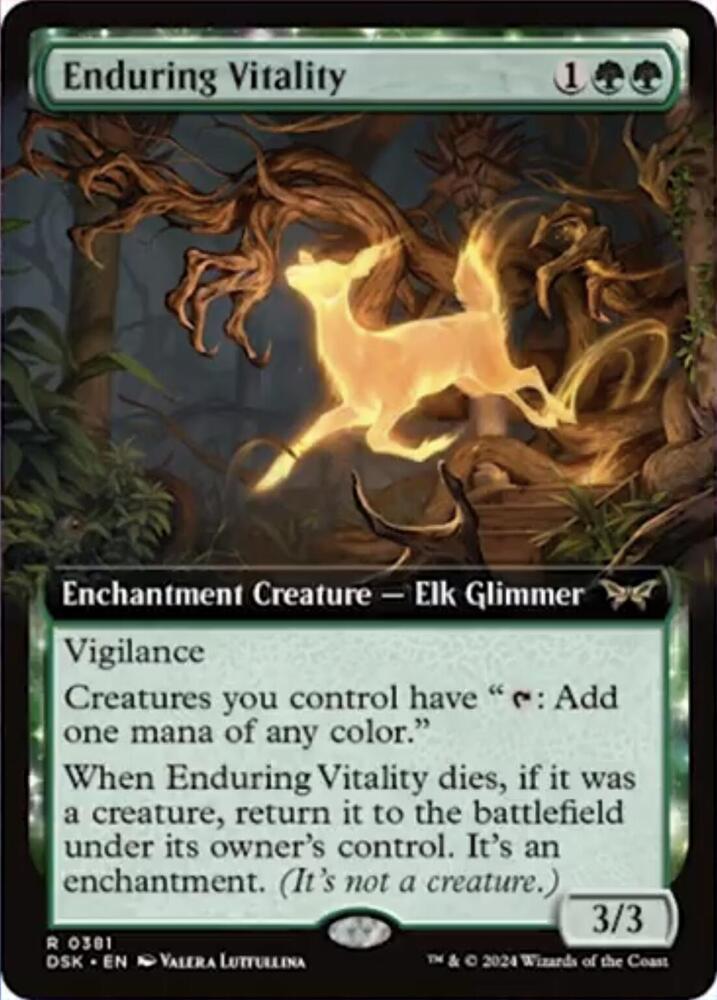 Enduring Vitality (Extended Art) 381 card from Duskmourn: House of Horror