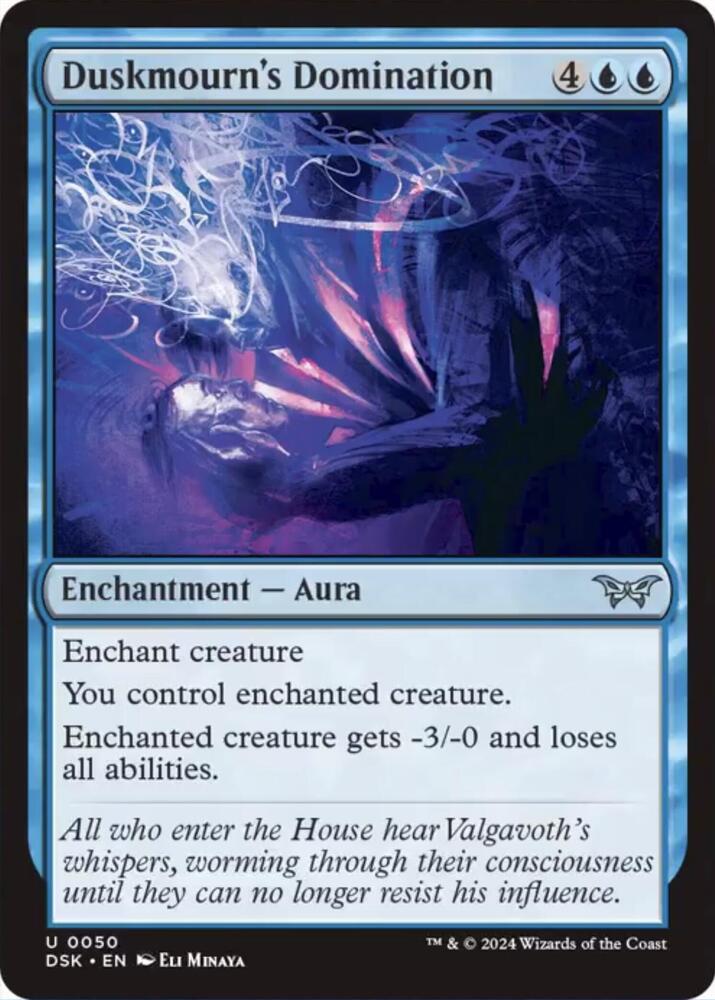 Duskmourn's Domination 50 card from Duskmourn: House of Horror