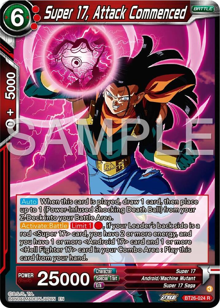 Super 17, Attack Commenced BT26-024 card from Ultimate Advent