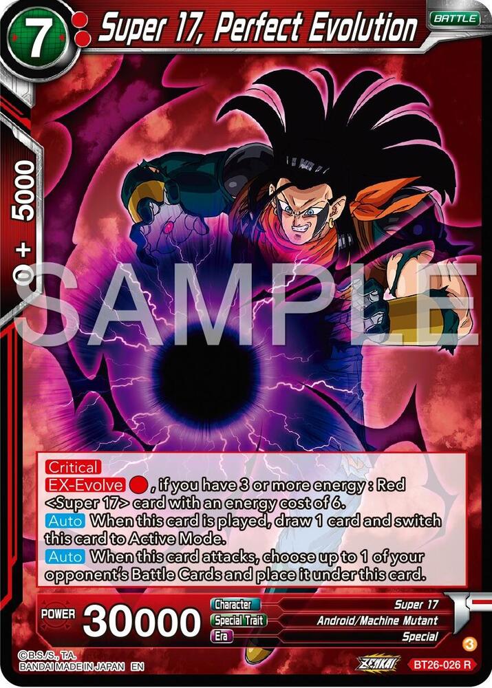Super 17, Perfect Evolution BT26-026 card from Ultimate Advent