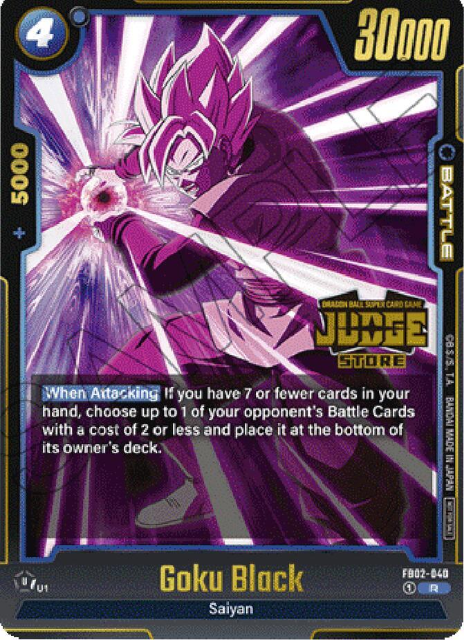 Goku Black (Judge Pack (Store Judge) 02) FB02-040 card from Tournament and Championship Promos