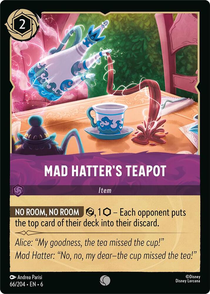 Mad Hatter's Teapot 66/204 card from Azurite Sea
