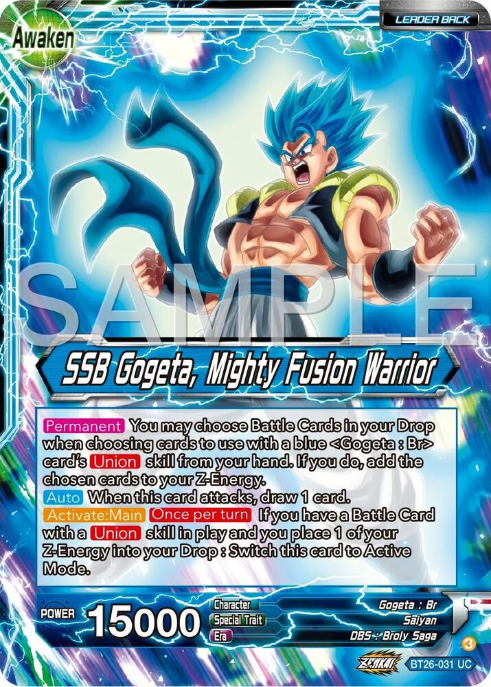 Gogeta // SSB Gogeta, Mighty Fusion Warrior BT26-031 card from Ultimate Advent
