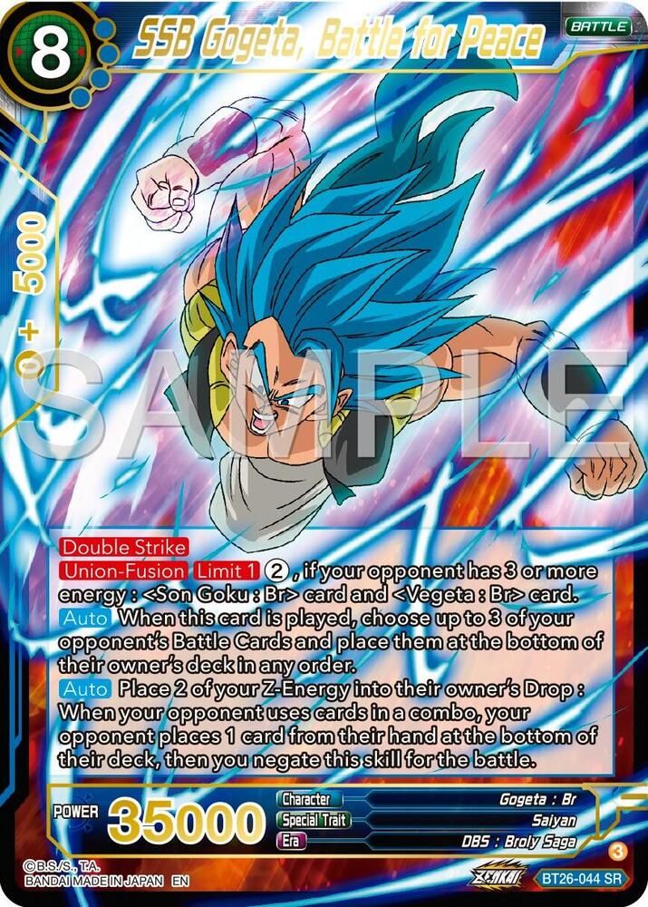 SSB Gogeta, Battle for Peace BT26-044 card from Ultimate Advent