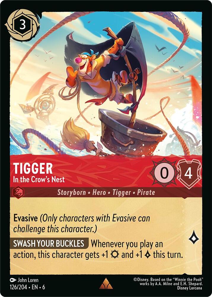 Tigger - In the Crow's Nest 126/204 card from Azurite Sea
