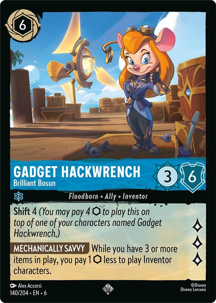 Gadget Hackwrench - Brilliant Bosun 140/204 card from Azurite Sea