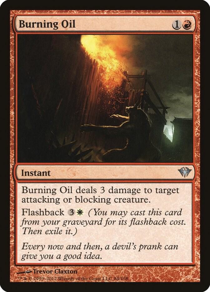 Burning Oil 84 card from Dark Ascension