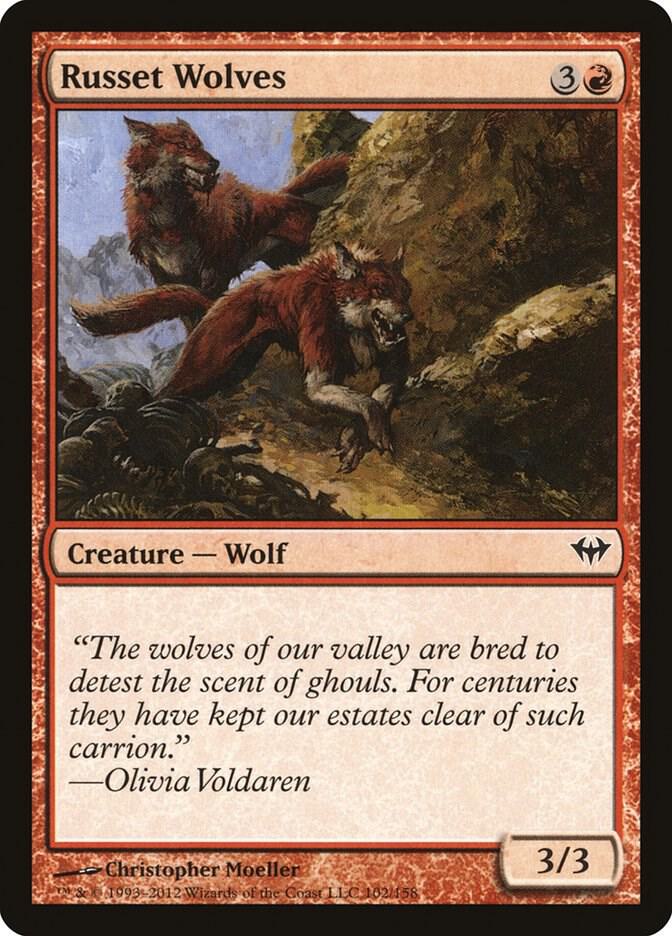 Russet Wolves 102 card from Dark Ascension