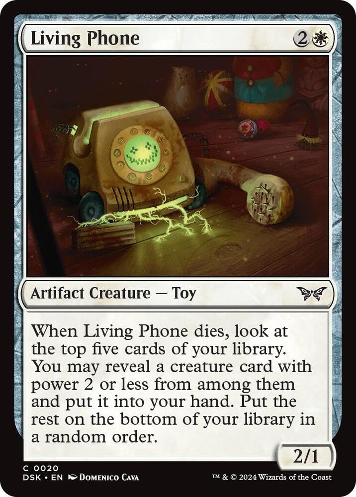 Living Phone 20 card from Duskmourn: House of Horror