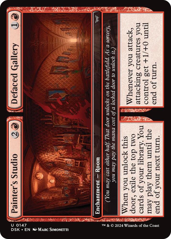 Painter's Studio // Defaced Gallery 147 card from Duskmourn: House of Horror
