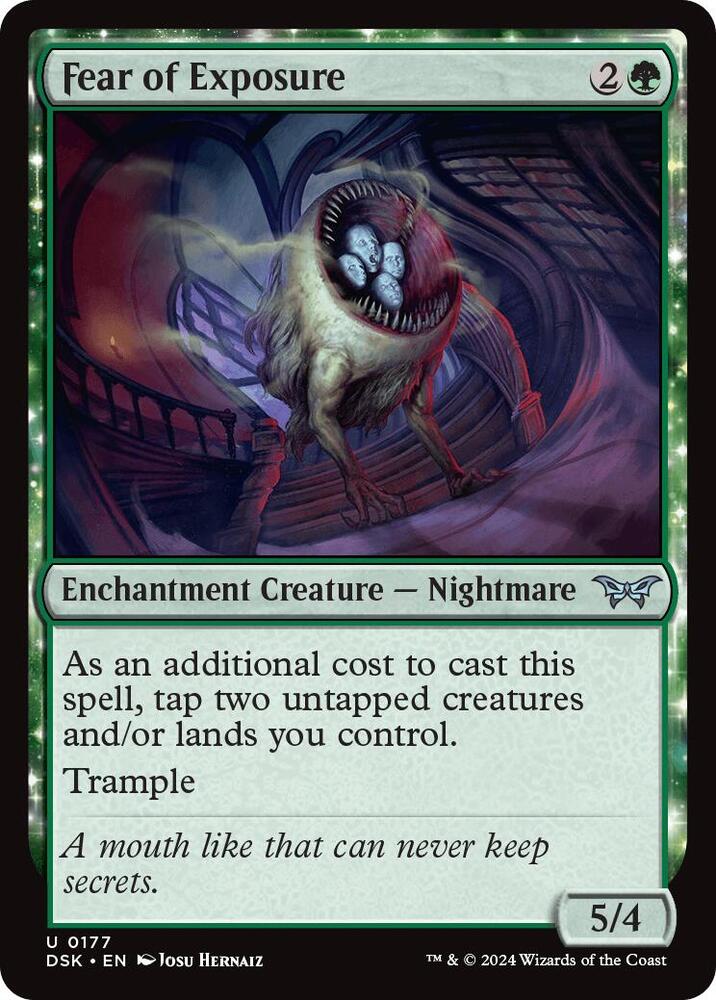 Fear of Exposure 177 card from Duskmourn: House of Horror