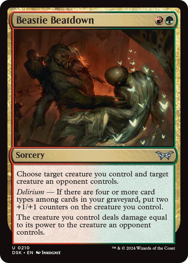 Beastie Beatdown 210 card from Duskmourn: House of Horror