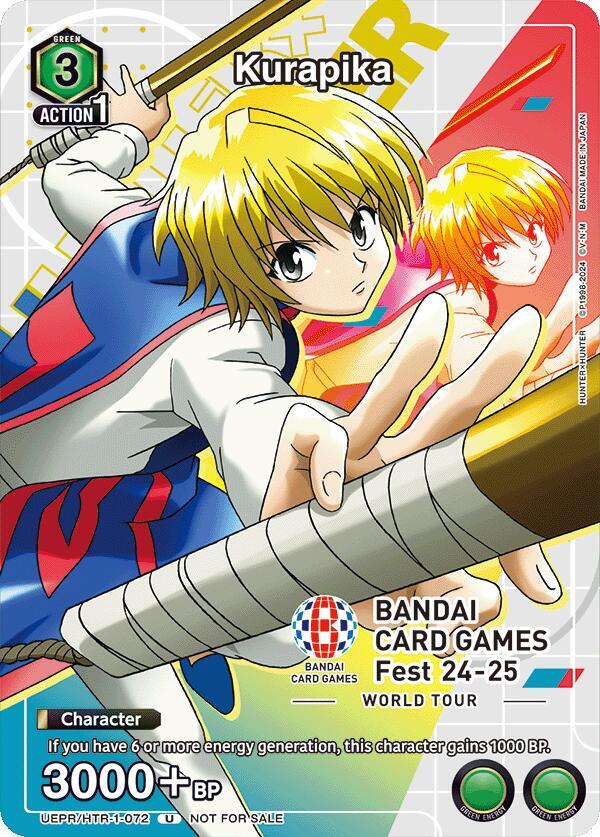 Kurapika (BANDAI Card Games Fest 24-25 World Tour) UEPR/HTR-1-072 card from Union Arena Promotion Cards