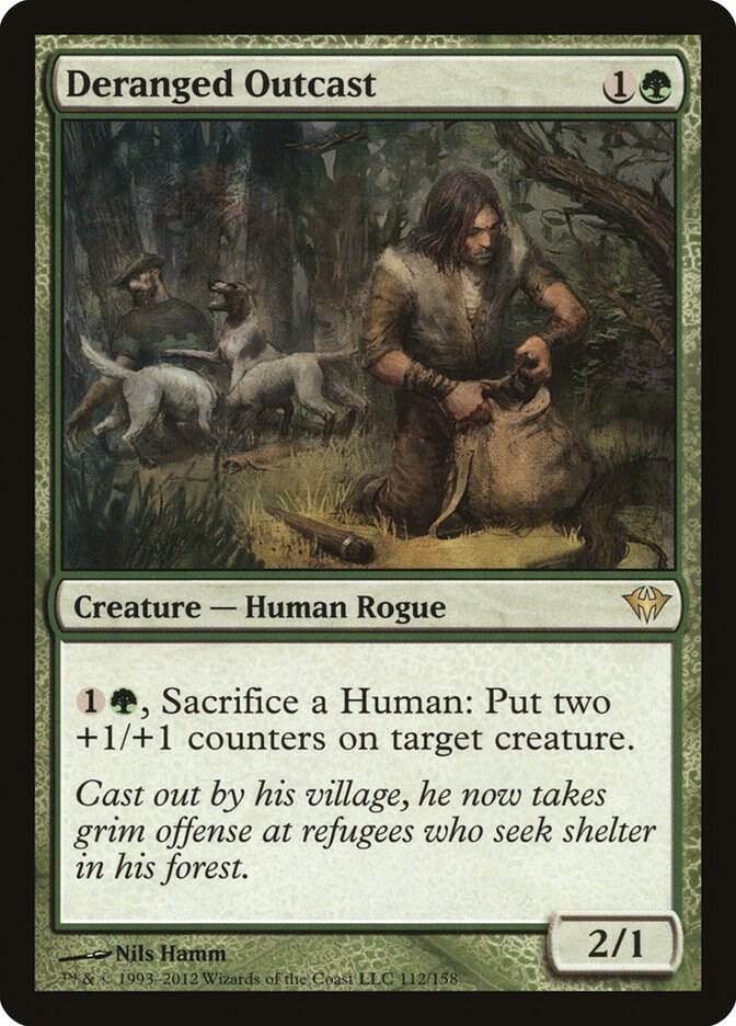 Deranged Outcast 112 card from Dark Ascension