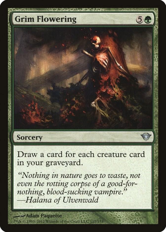 Grim Flowering 117 card from Dark Ascension