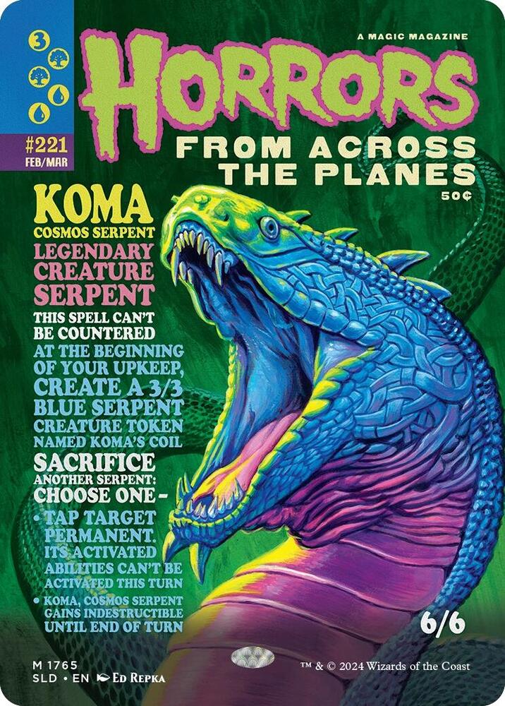 Koma, Cosmos Serpent 1765 card from Secret Lair Drop Series