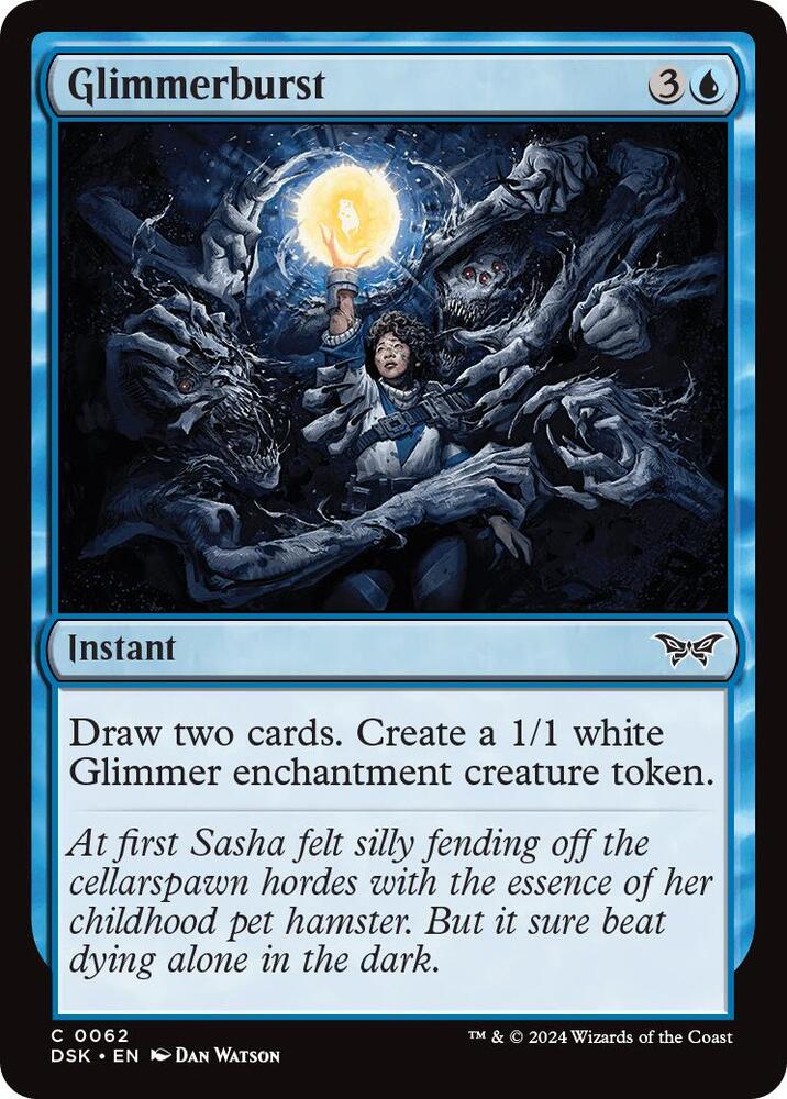 Glimmerburst 62 card from Duskmourn: House of Horror