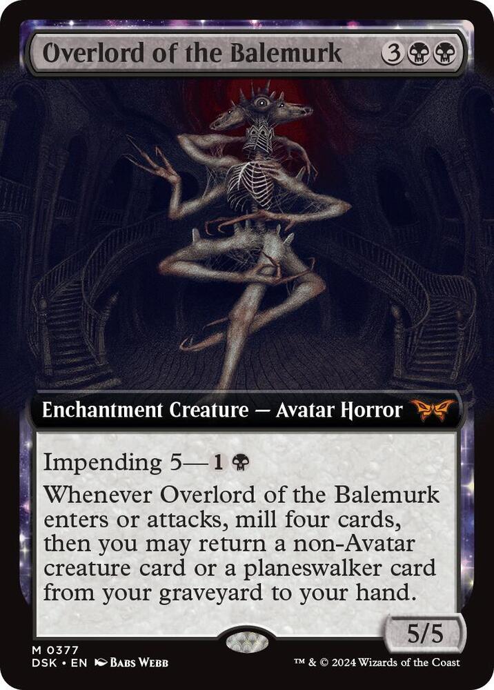 Overlord of the Balemurk (Extended Art) 377 card from Duskmourn: House of Horror