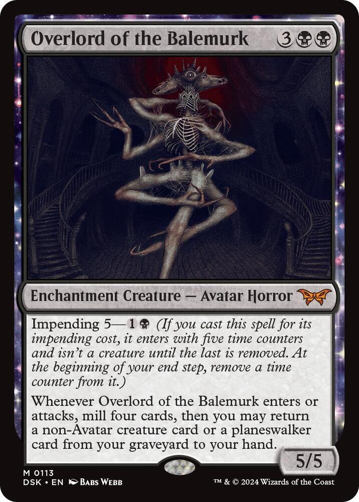 Overlord of the Balemurk 113 card from Duskmourn: House of Horror