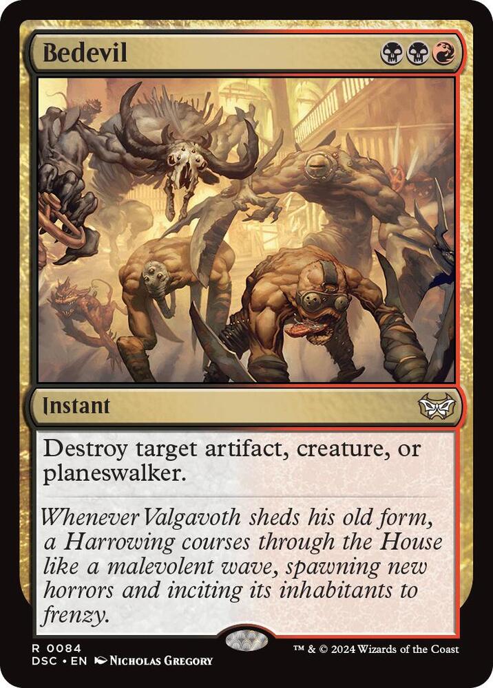 Bedevil 84 card from Commander: Duskmourn: House of Horror