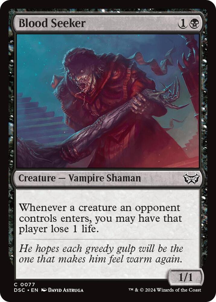 Blood Seeker 77 card from Commander: Duskmourn: House of Horror