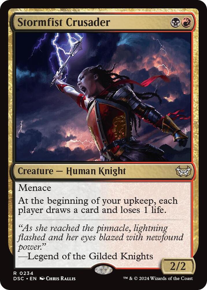 Stormfist Crusader 234 card from Commander: Duskmourn: House of Horror