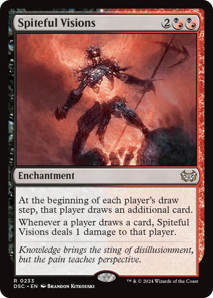 Spiteful Visions 233 card from Commander: Duskmourn: House of Horror