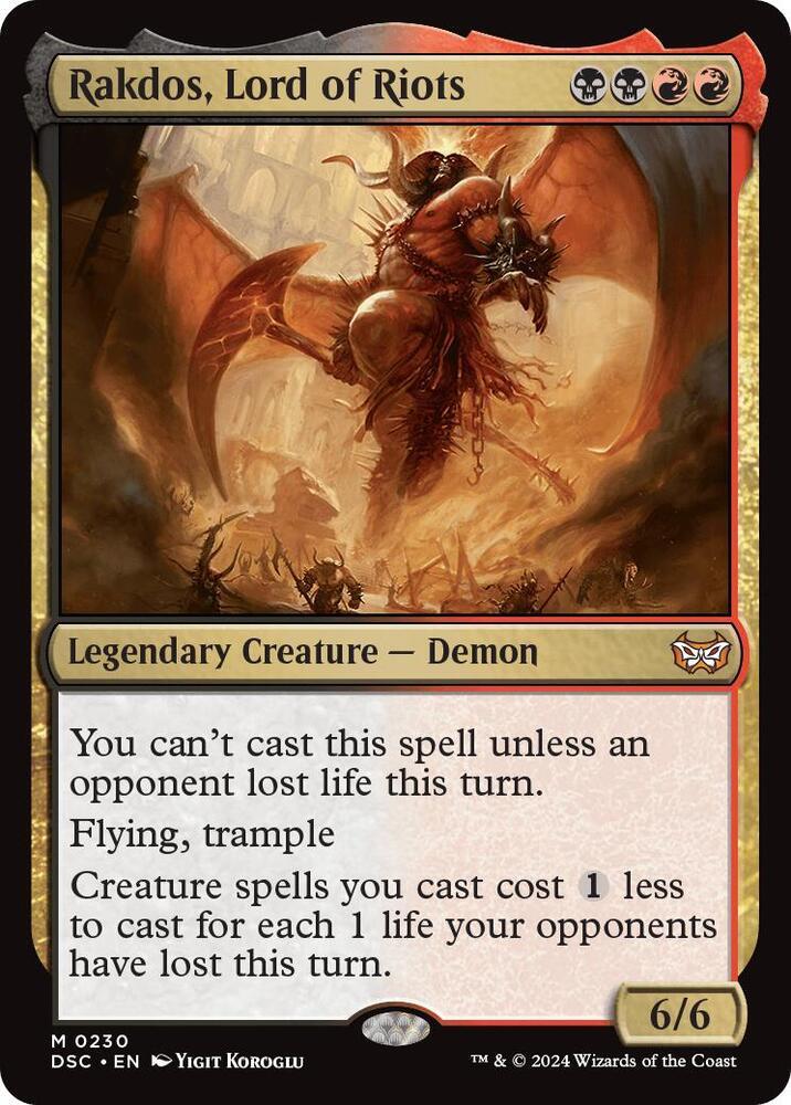 Rakdos, Lord of Riots 230 card from Commander: Duskmourn: House of Horror