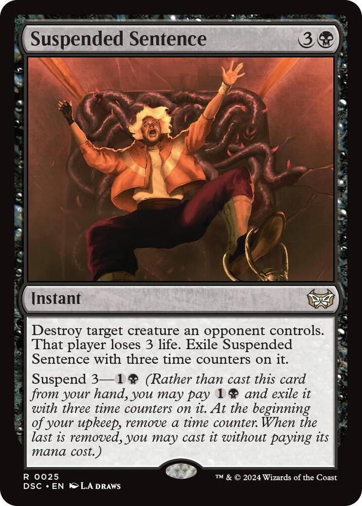 Suspended Sentence 25 card from Commander: Duskmourn: House of Horror