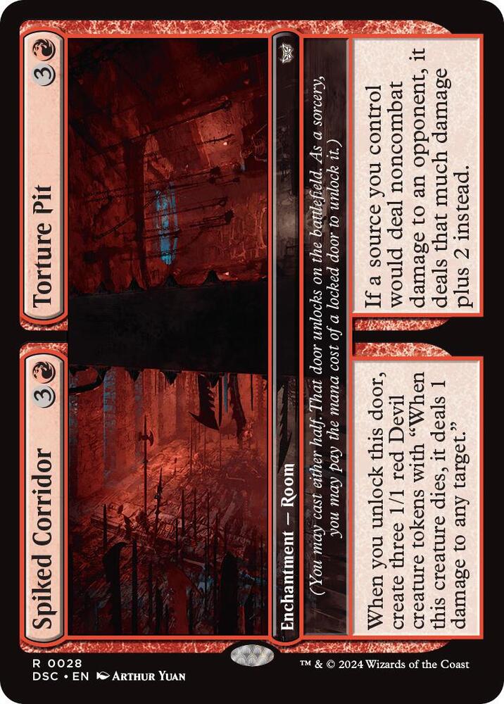 Spiked Corridor // Torture Pit 28 card from Commander: Duskmourn: House of Horror