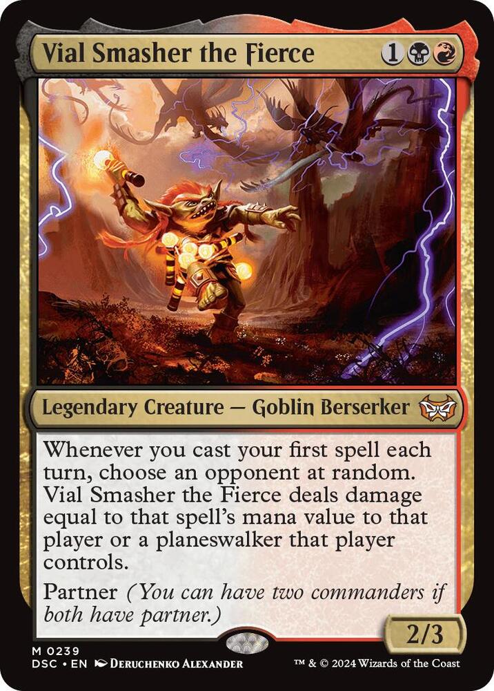 Vial Smasher the Fierce 239 card from Commander: Duskmourn: House of Horror