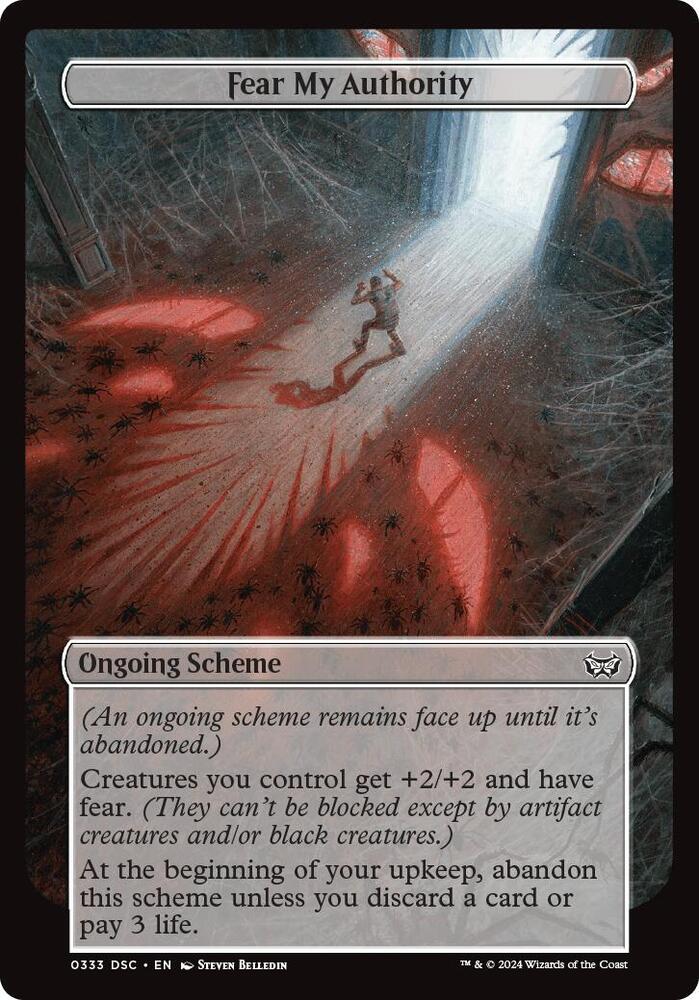 Fear My Authority (Full Art) 333 card from Archenemy: Duskmourn