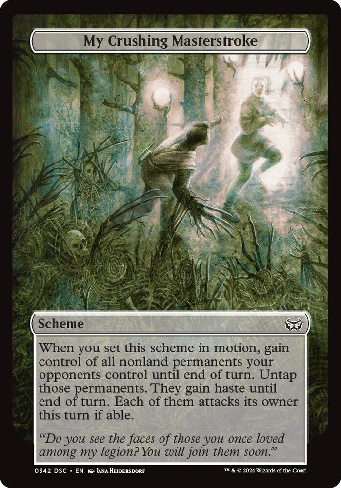 My Crushing Masterstroke (Full Art) 342 card from Archenemy: Duskmourn
