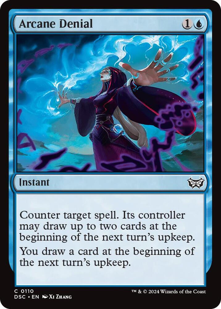 Arcane Denial 110 card from Commander: Duskmourn: House of Horror