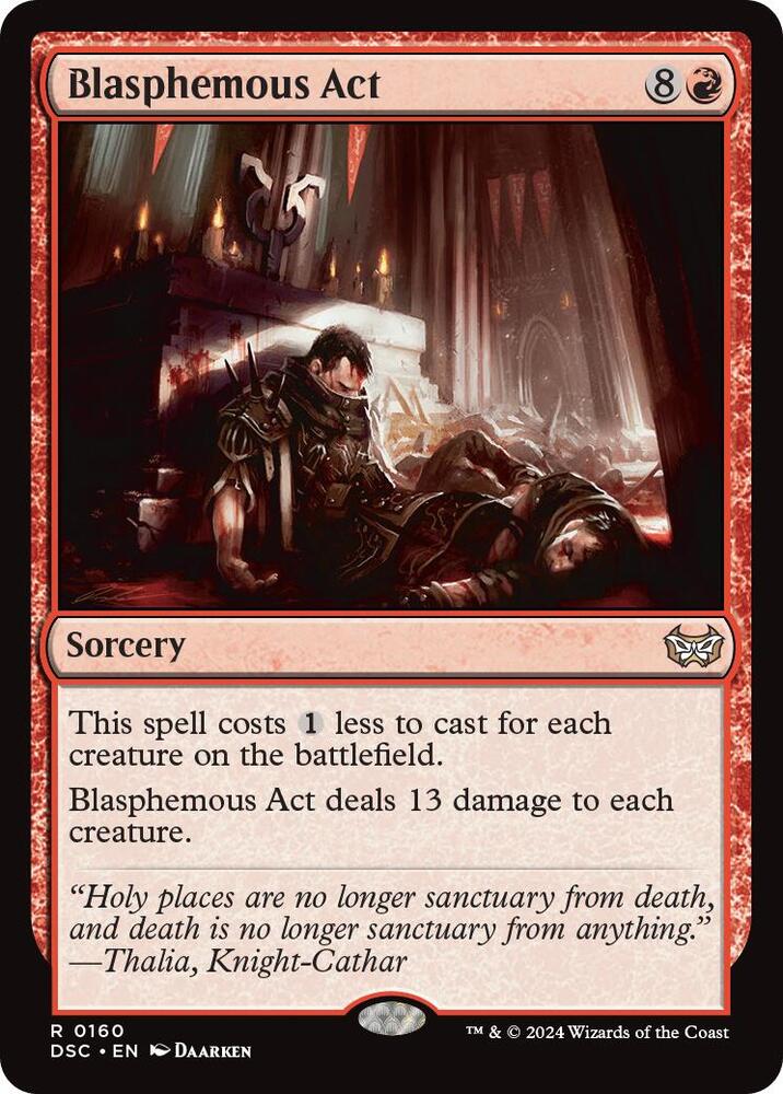 Blasphemous Act 160 card from Commander: Duskmourn: House of Horror