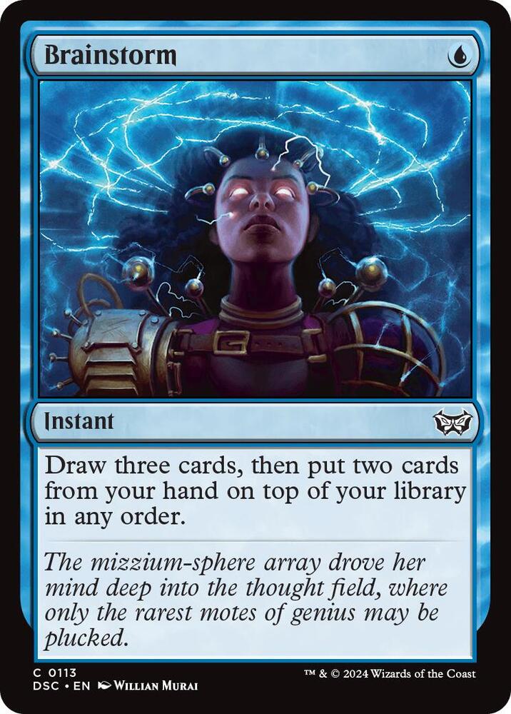 Brainstorm 113 card from Commander: Duskmourn: House of Horror
