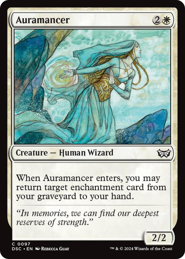 Auramancer 97 card from Commander: Duskmourn: House of Horror