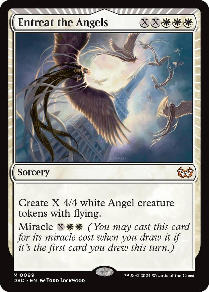 Entreat the Angels 99 card from Commander: Duskmourn: House of Horror