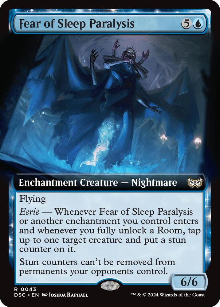 Fear of Sleep Paralysis (Extended Art) 43 card from Commander: Duskmourn: House of Horror