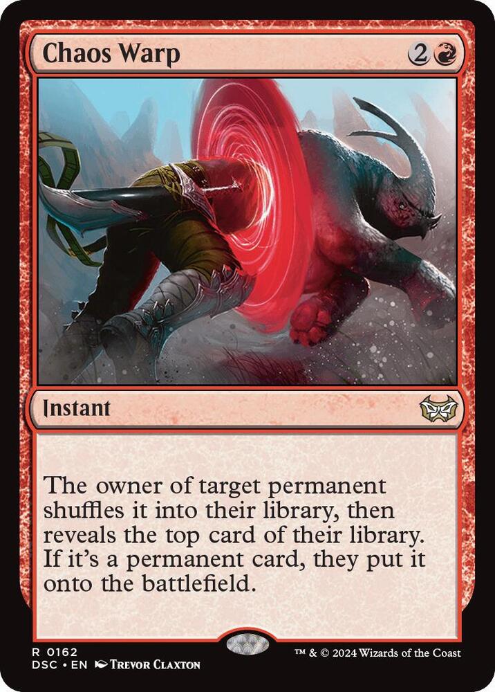 Chaos Warp 162 card from Commander: Duskmourn: House of Horror