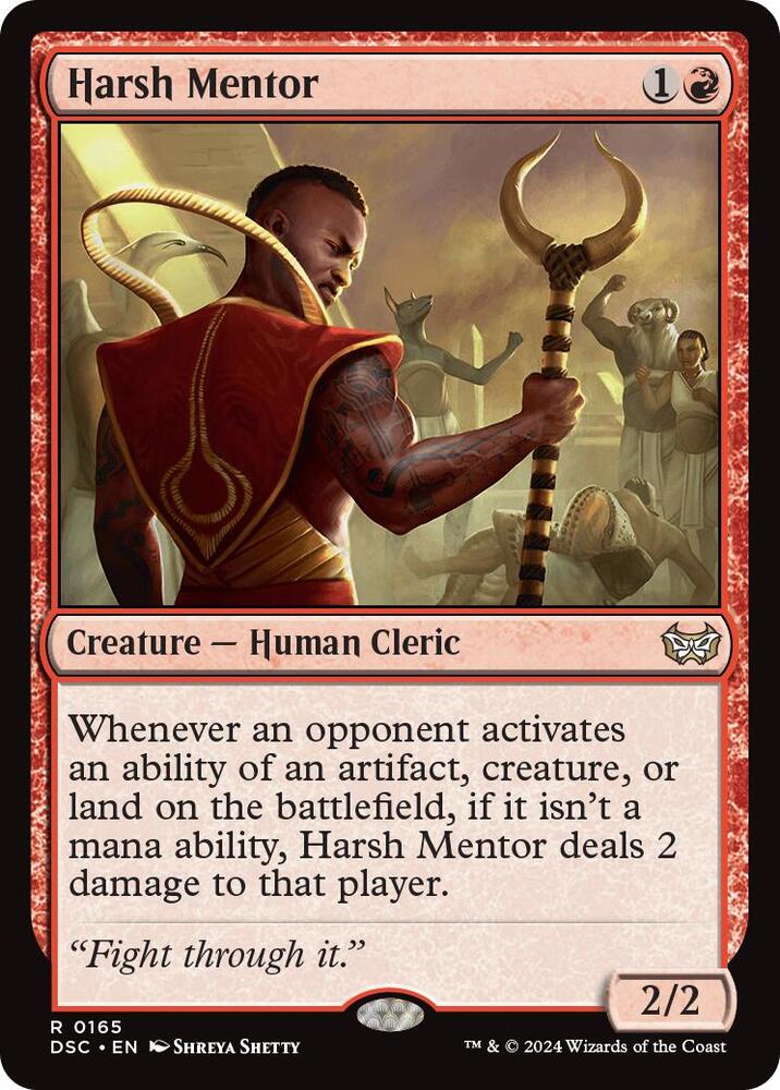 Harsh Mentor 165 card from Commander: Duskmourn: House of Horror