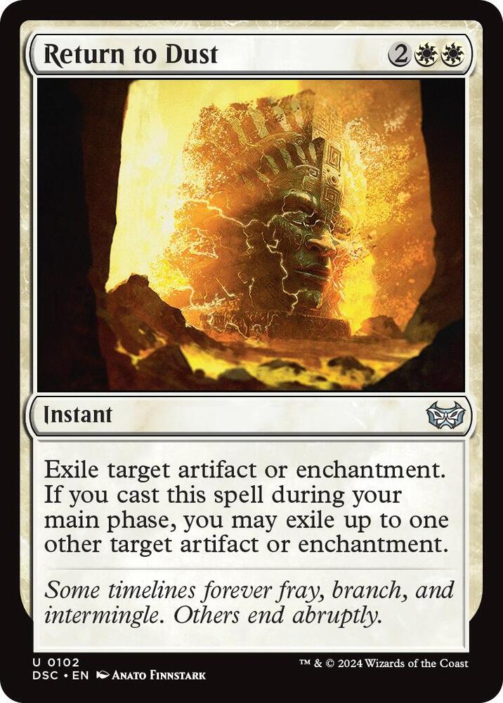 Return to Dust 102 card from Commander: Duskmourn: House of Horror